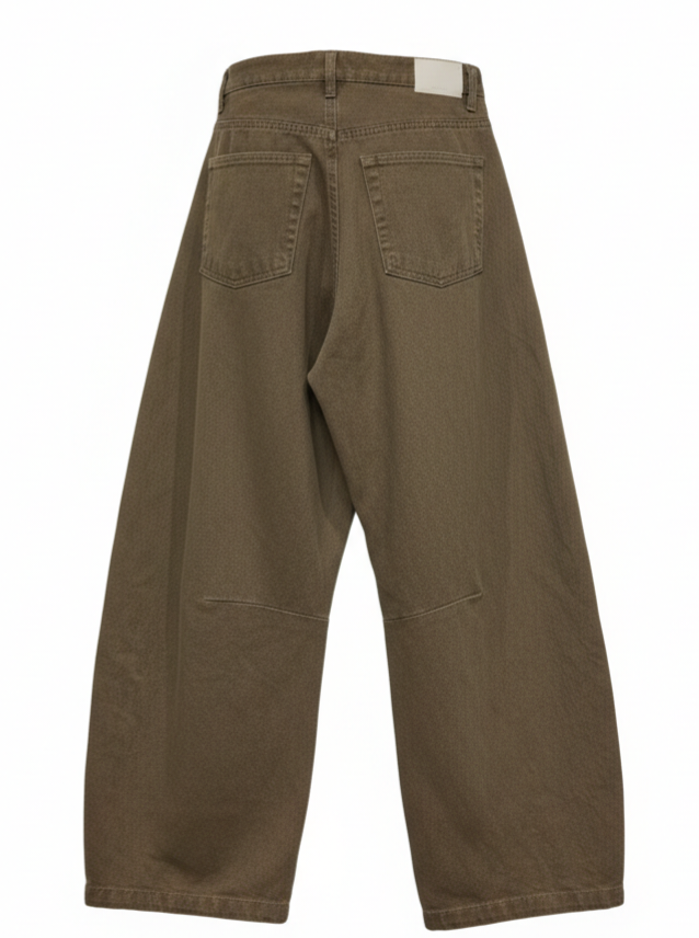 Pantalone Olivia in cotone - Verde militare donna