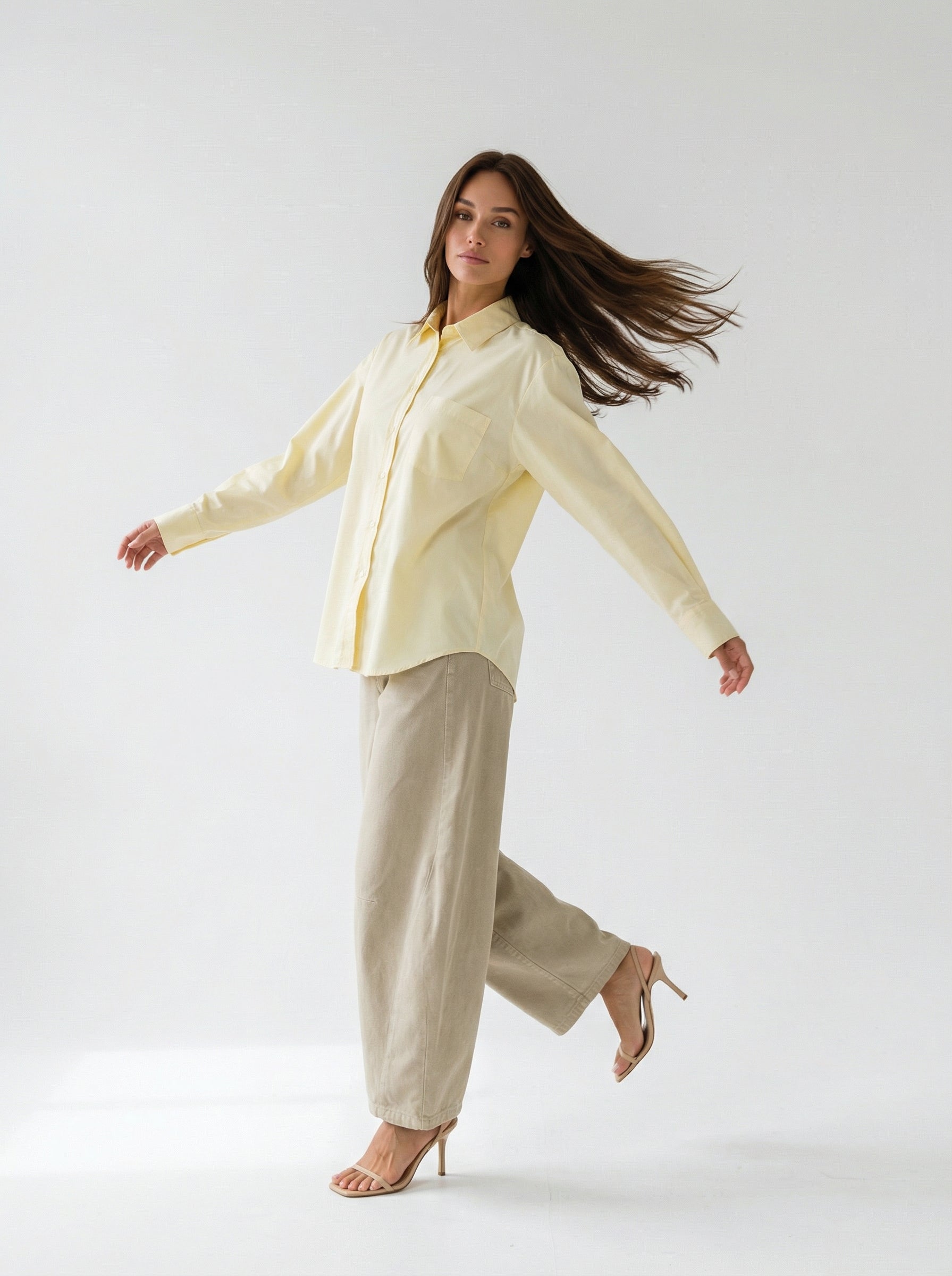 Camicia Emily over con tasca – Giallo donna