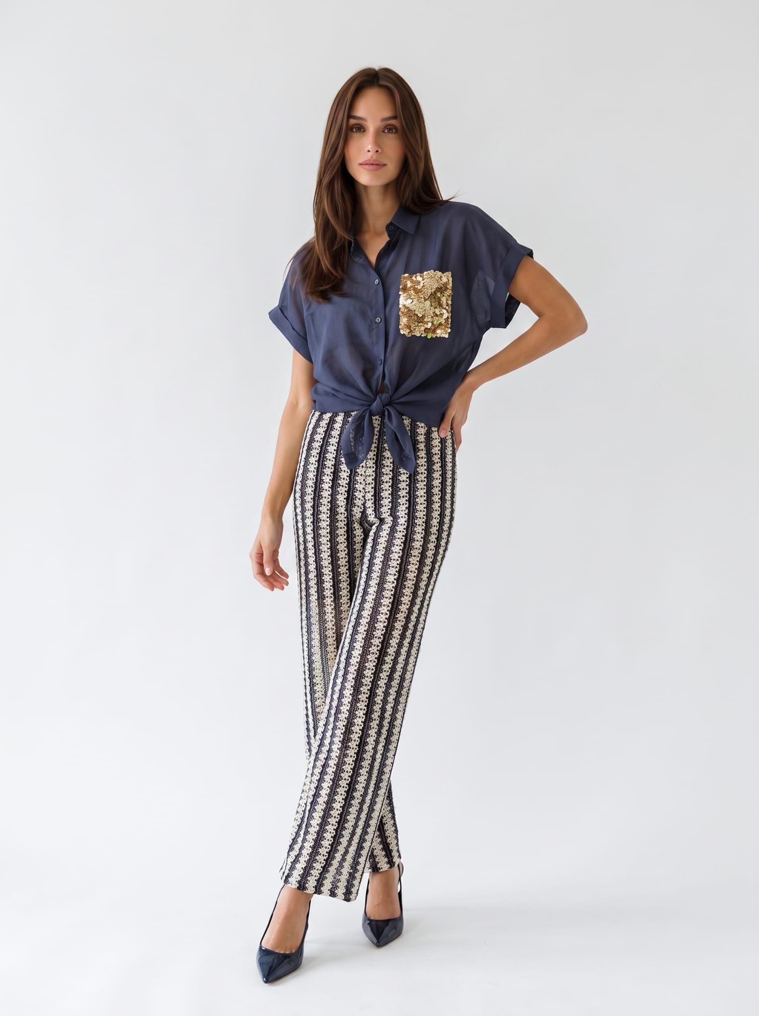 Pantalone Elina - Blu donna