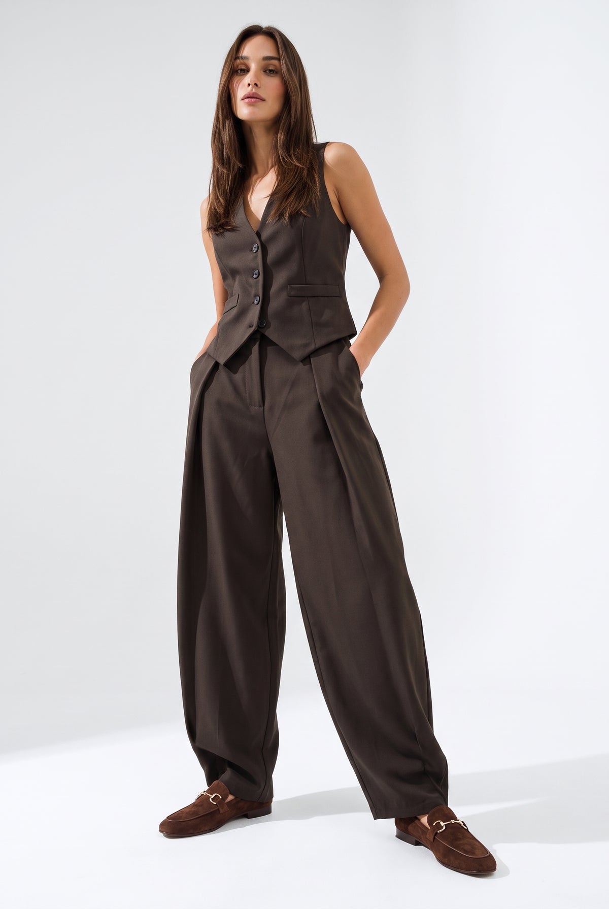 Tailleur Elvire - Marrone Tailleur donna
