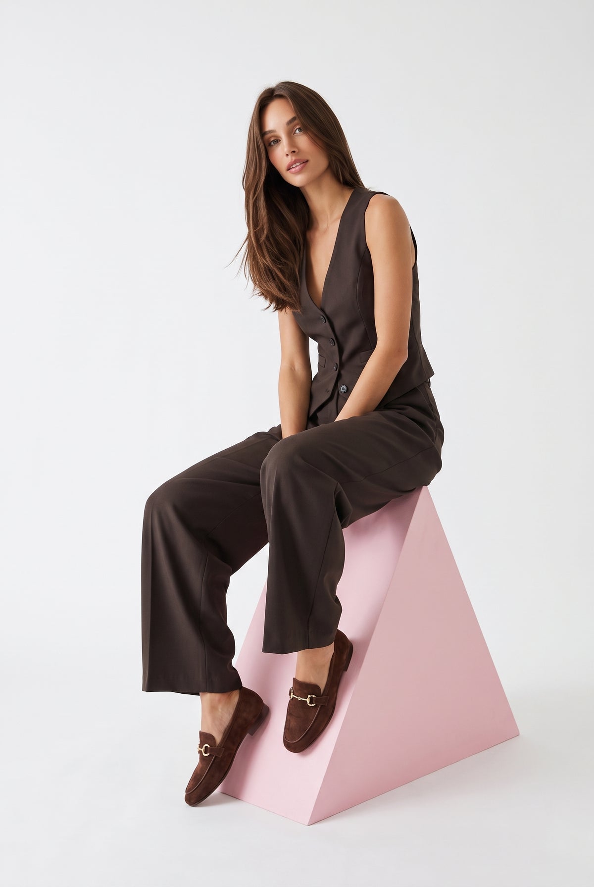 Tailleur Elvire - Marrone Tailleur donna
