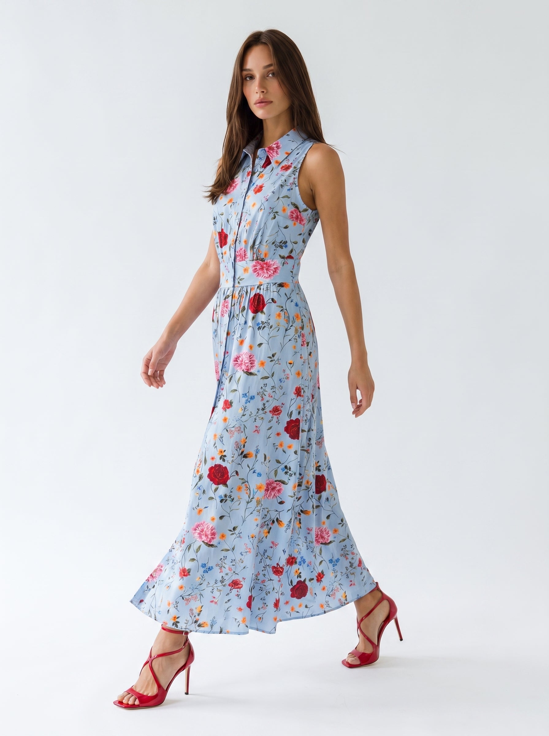 Abito Fiordaliso - Azzurro a fiori donna