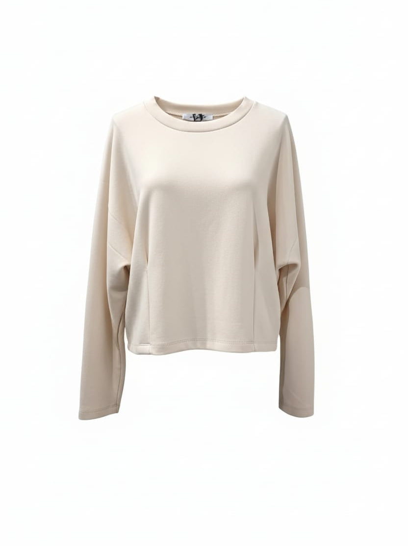 Felpa Alba cropped – Beige donna