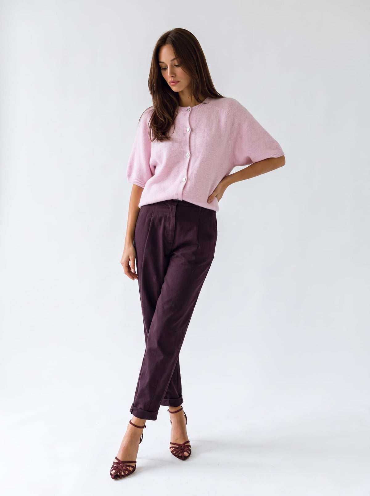 Cardigan Evania – Rosa Cipria Cardigan donna