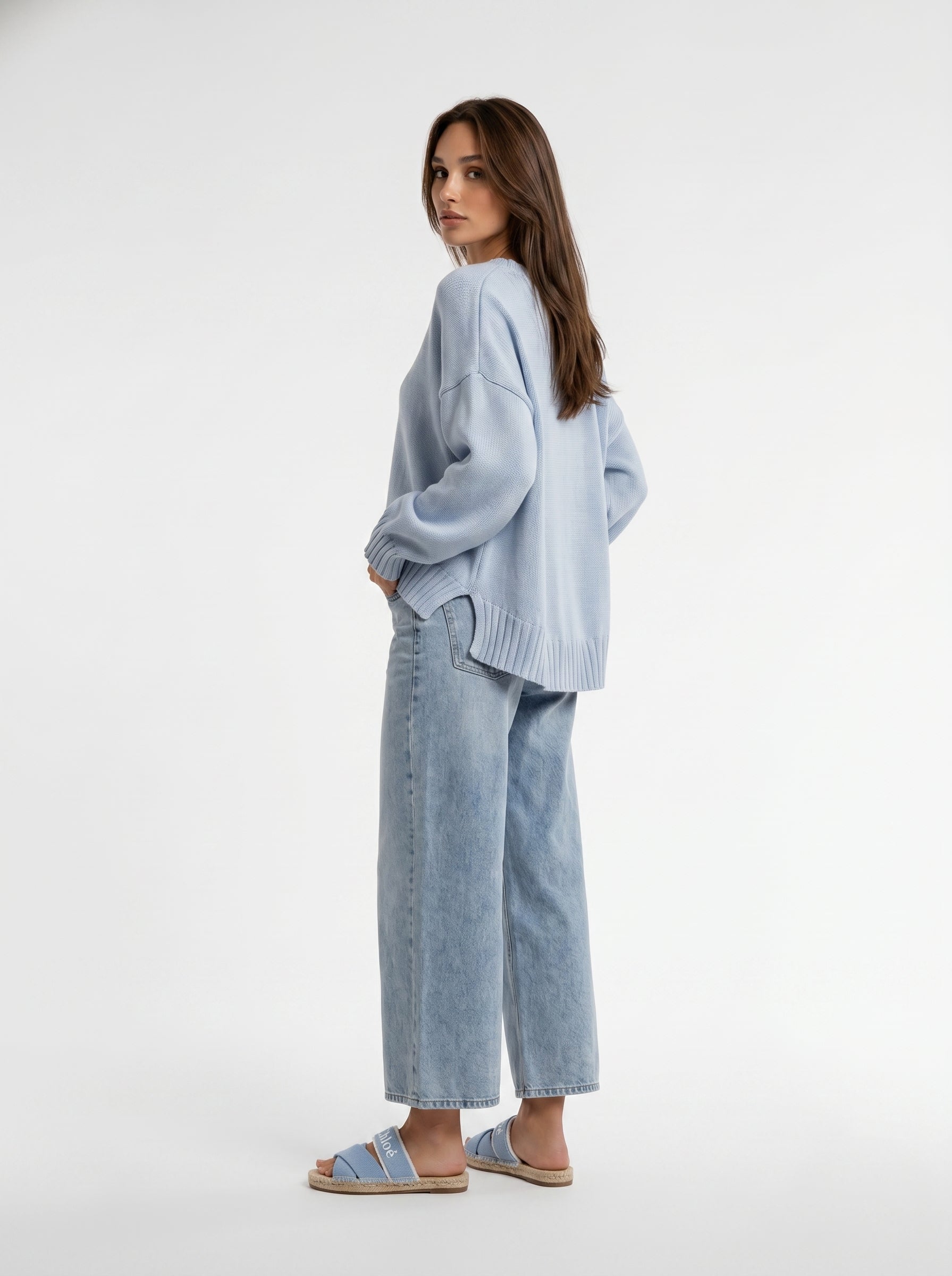Maglia Nadia – Azzurro polvere donna