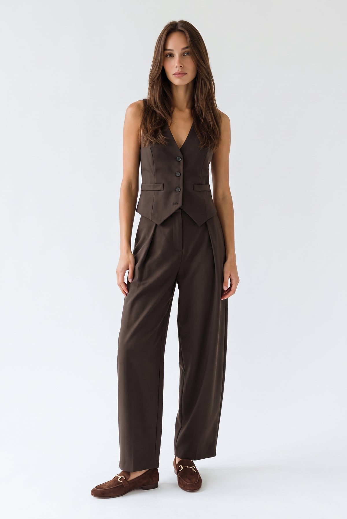 Tailleur Elvire - Marrone Tailleur donna