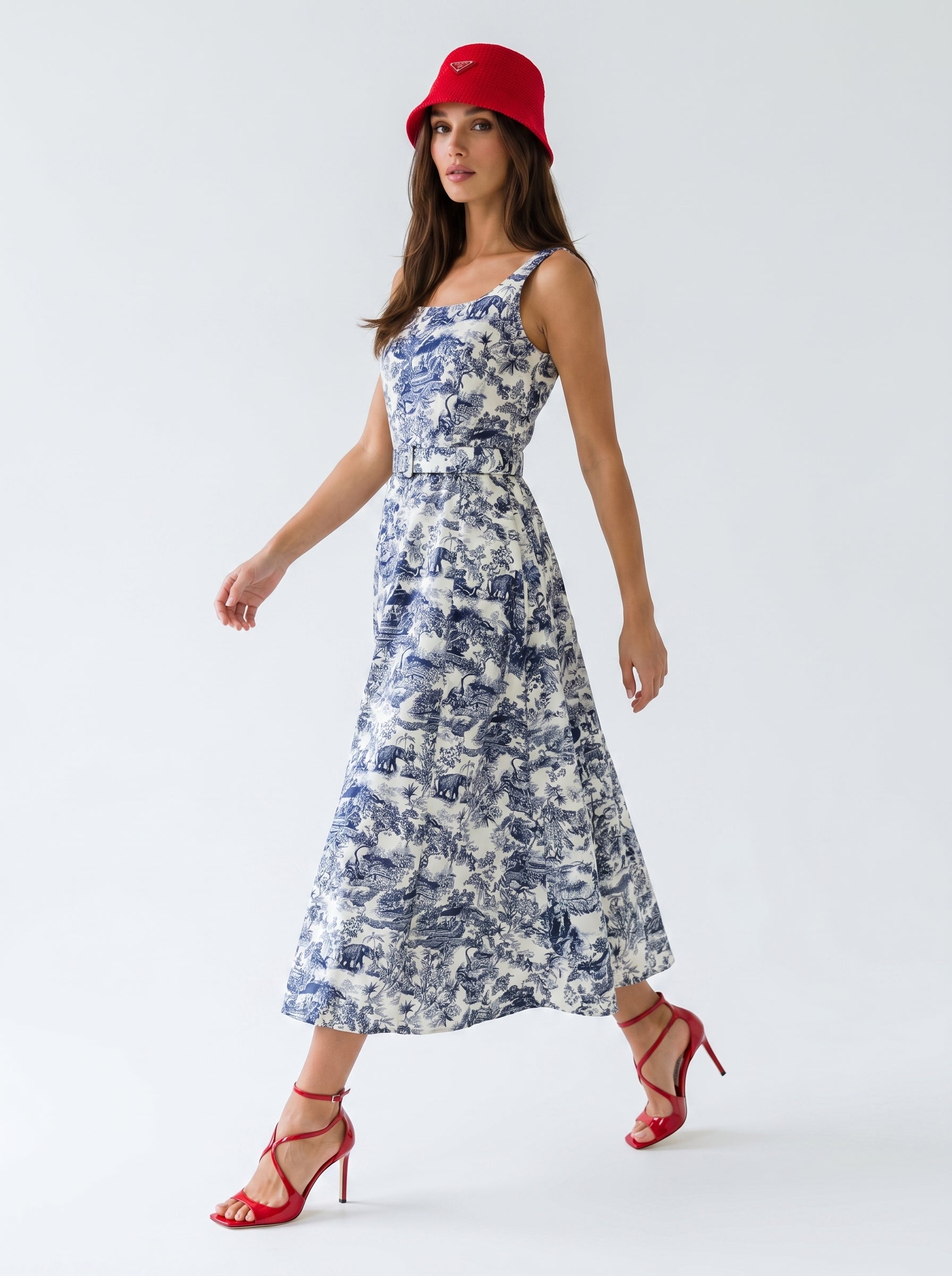 Abito Sakura - Toile de Jouy Blu donna