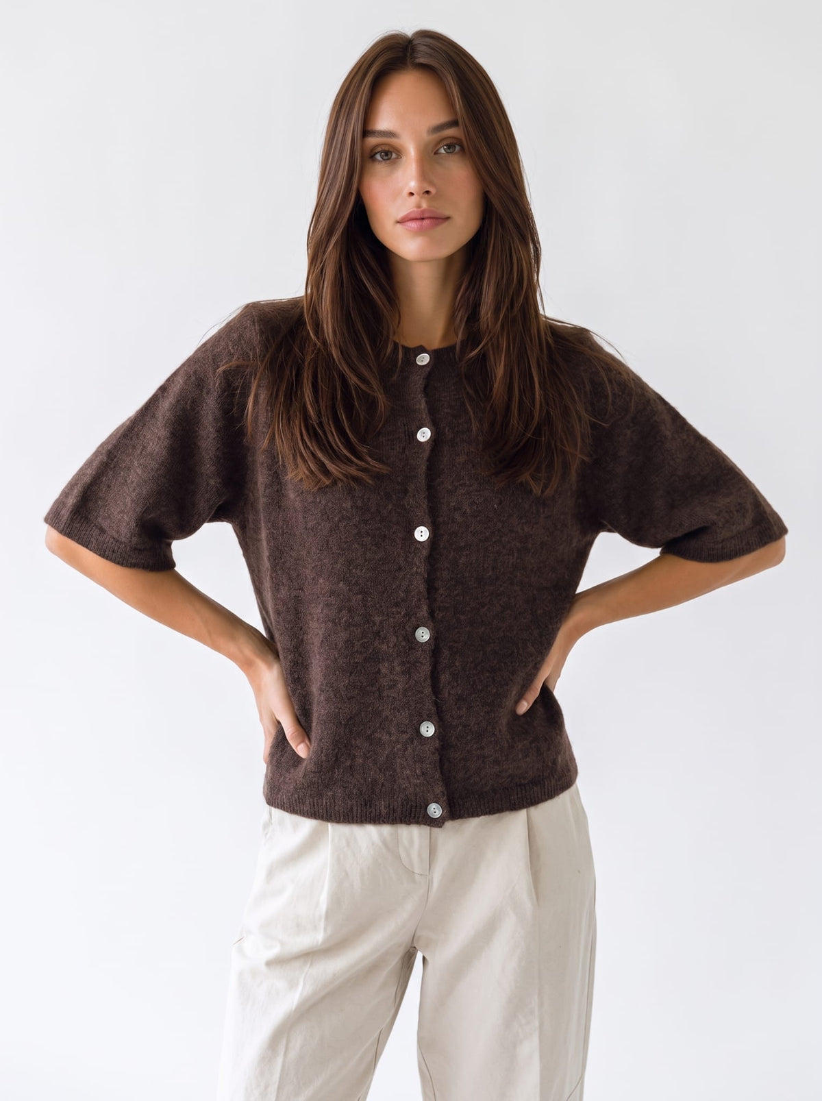 Cardigan Evania – Marrone Cardigan donna