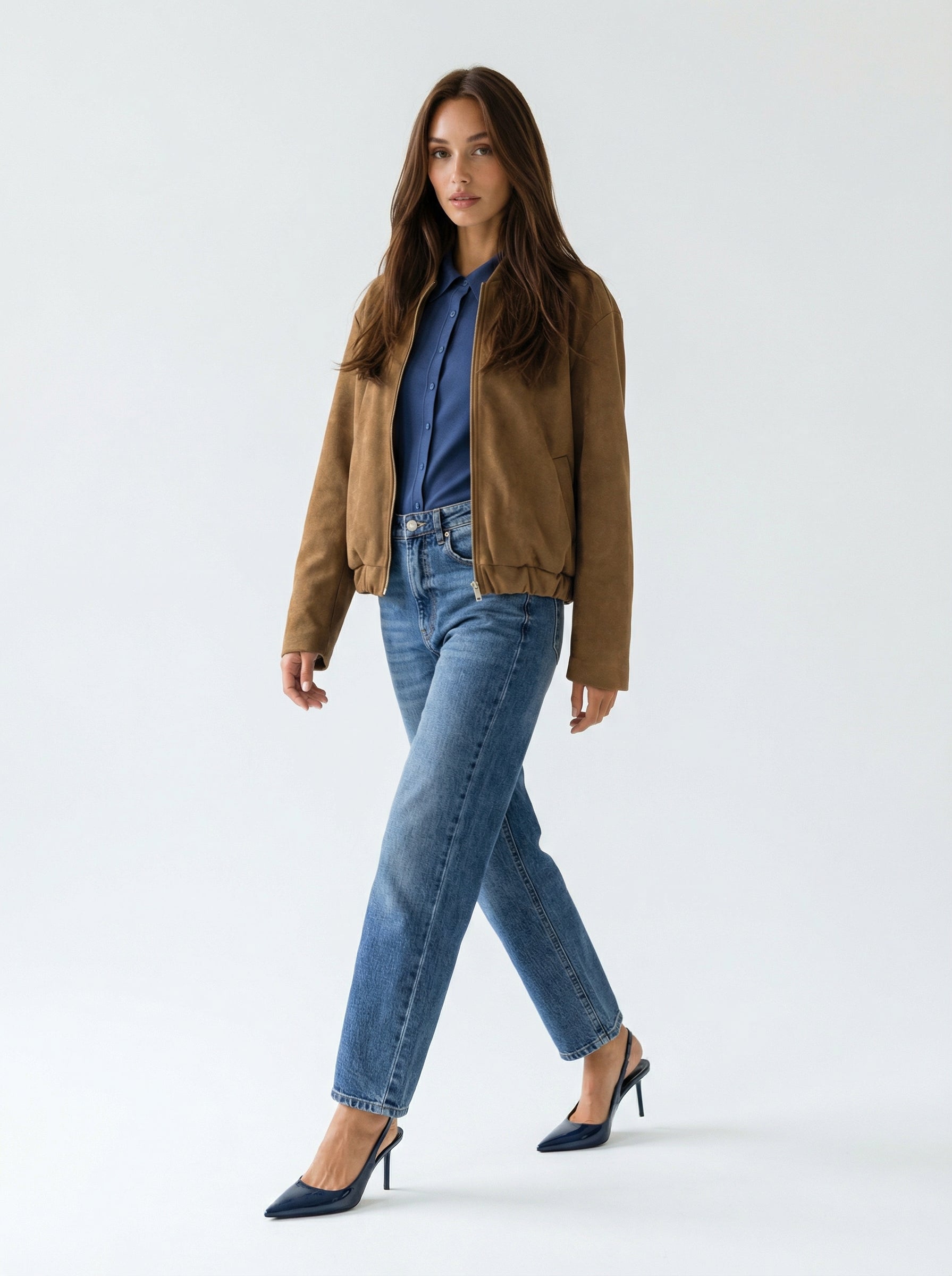 Bomber Iris in ecopelle – Cuoio donna