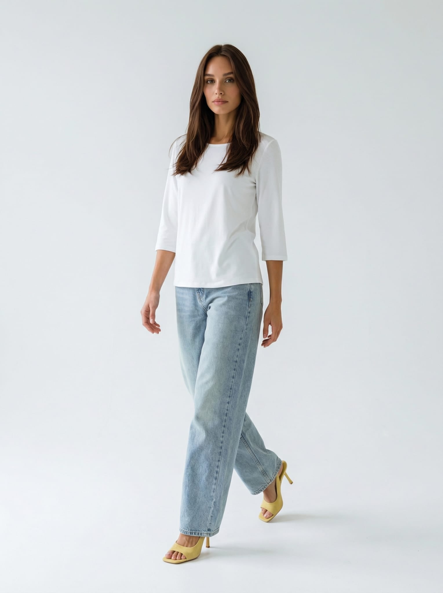 T-shirt Camilla basic – Bianco donna