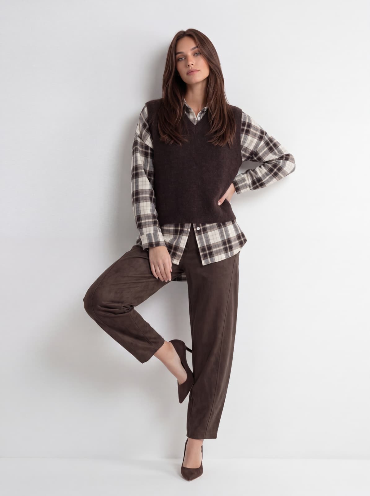 Gilet Delphine – Marrone Maglia donna