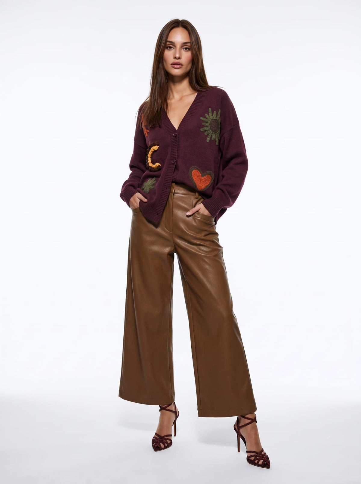 Cardigan Olympe - Bordeaux Cardigan donna