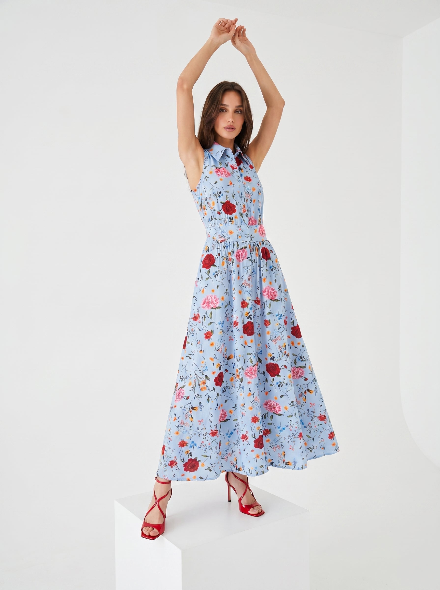 Abito Fiordaliso - Azzurro a fiori donna