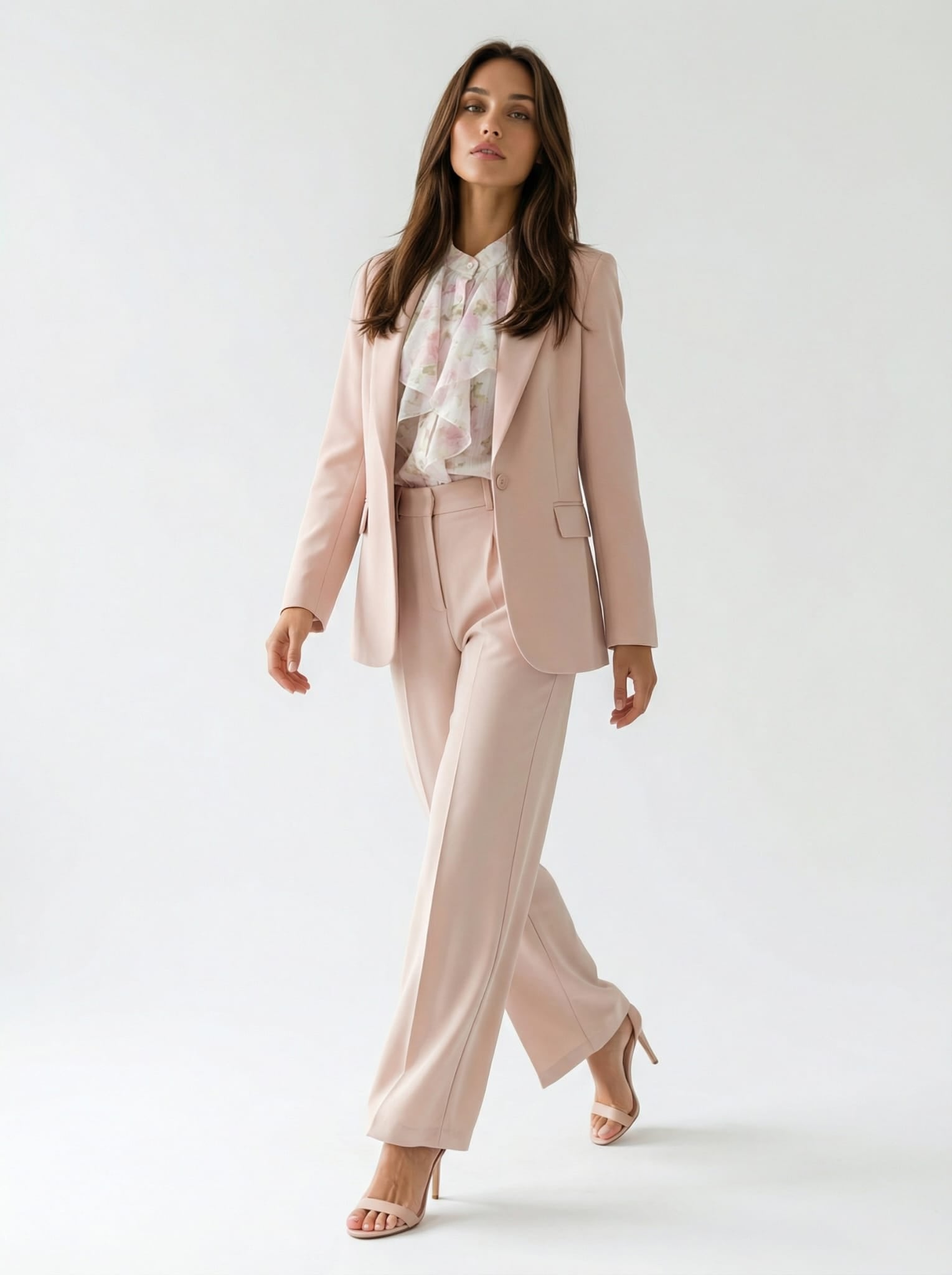 Pantalone Iris palazzo – Rosa cipria donna