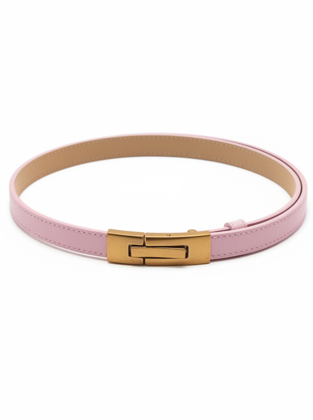 Cintura Elin in vera pelle con fibbia clip – donna