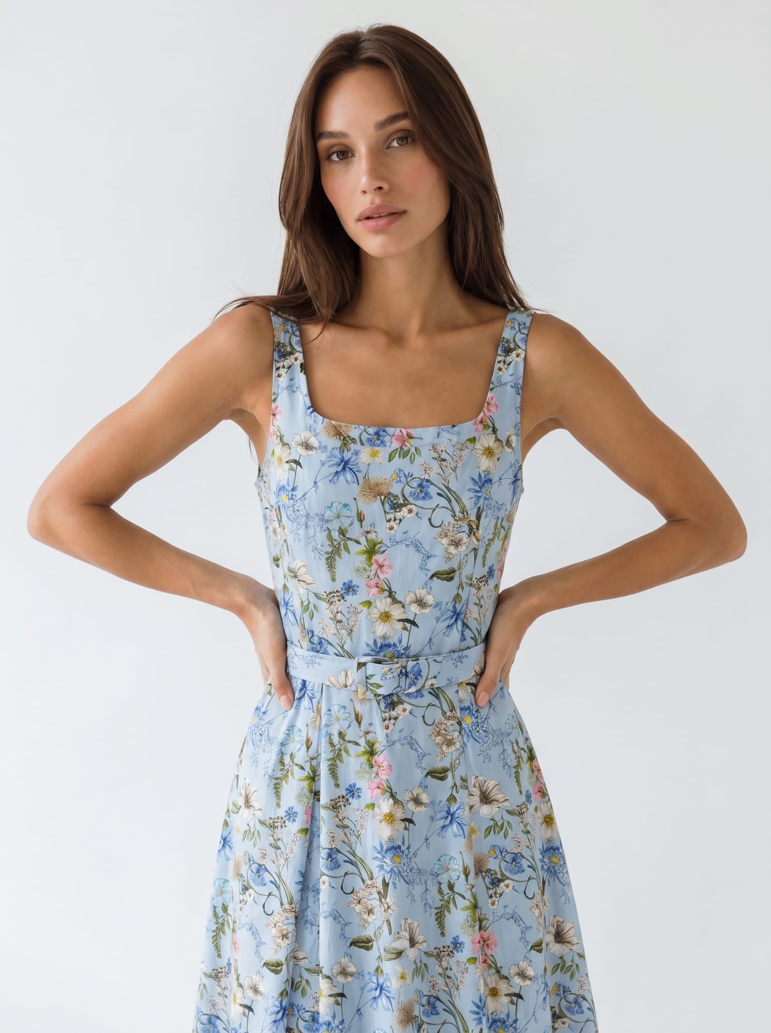 Abito Sakura - Azzurro floreale donna