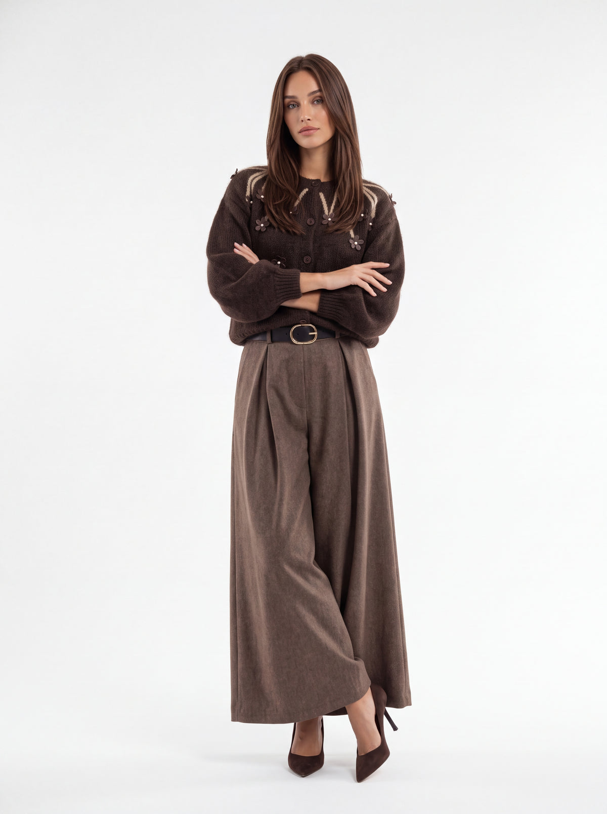 Cardigan Amarante – Marrone Mélange Cardigan donna