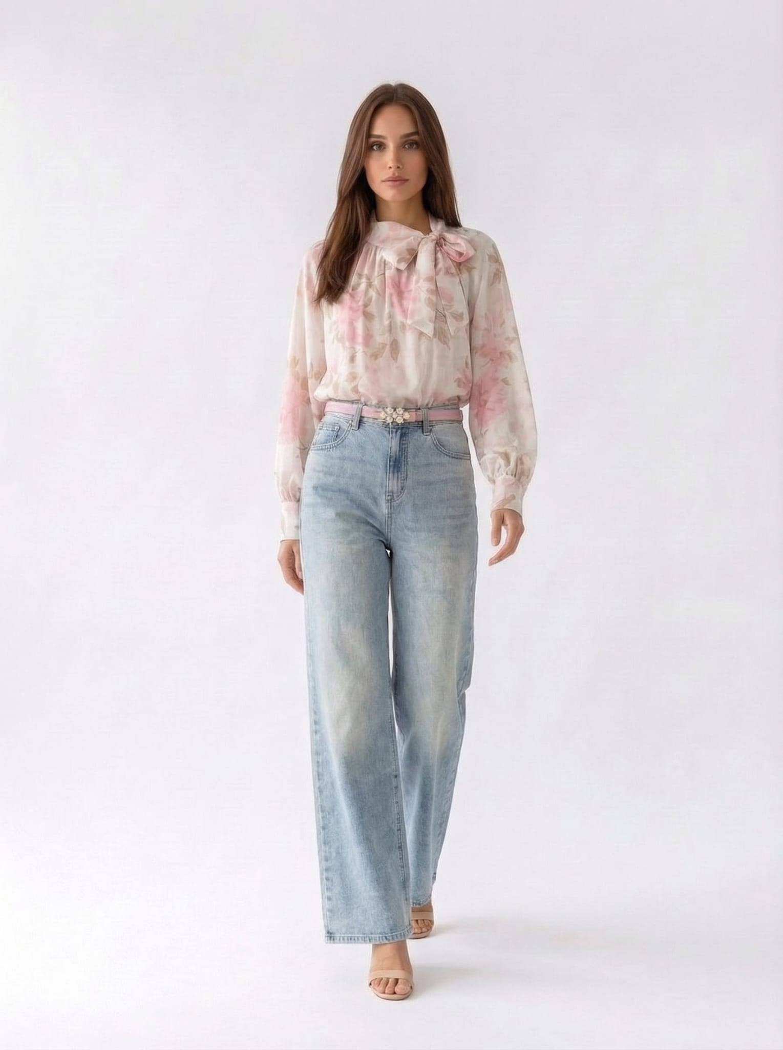 Camicia Foulard Elen - Rosa fantasia donna