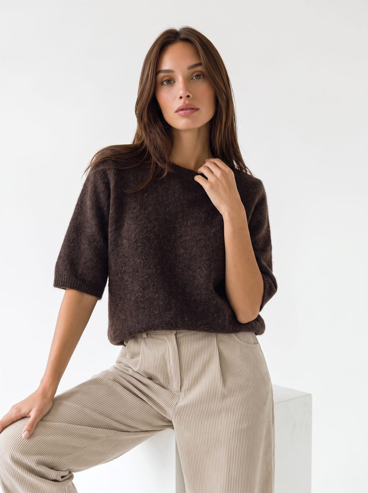 Pullover Amandine - Marrone Maglia donna