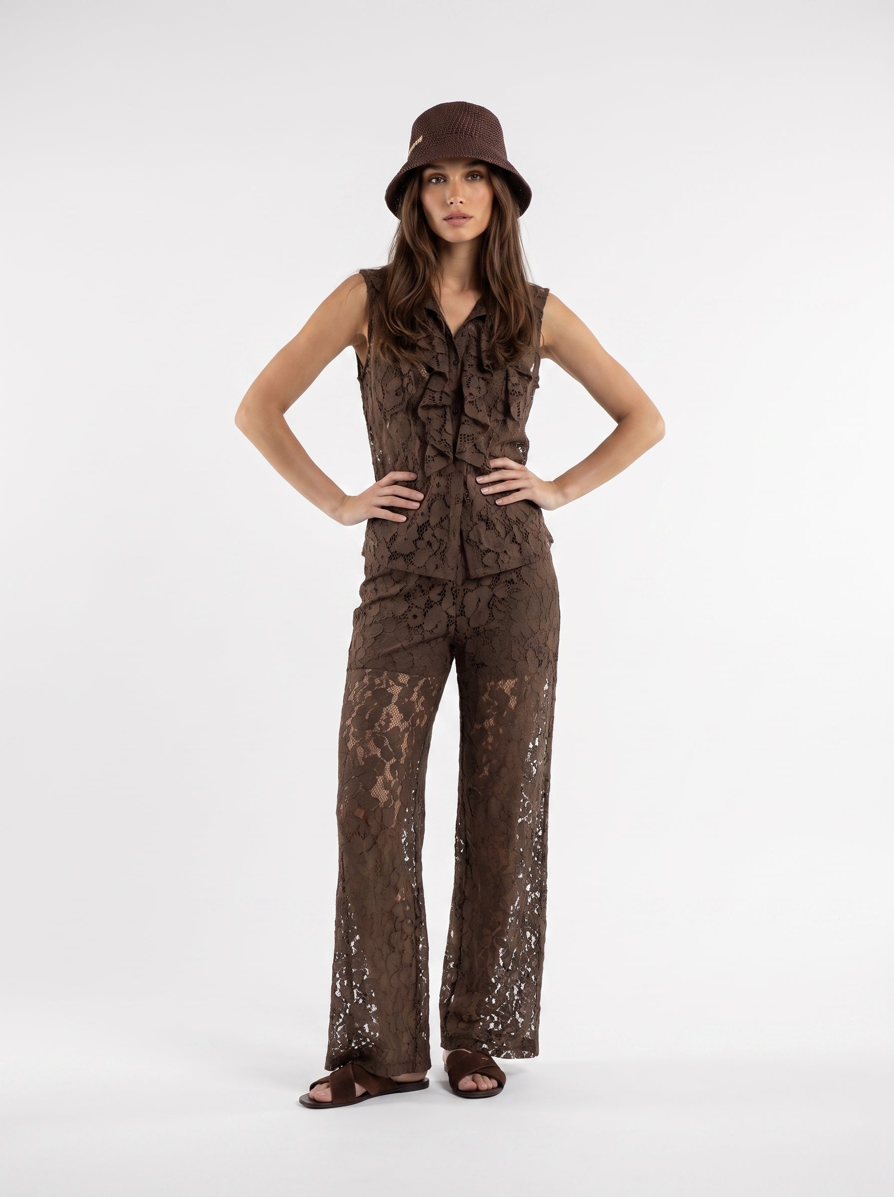 Coordinato Fiorella - Marrone donna