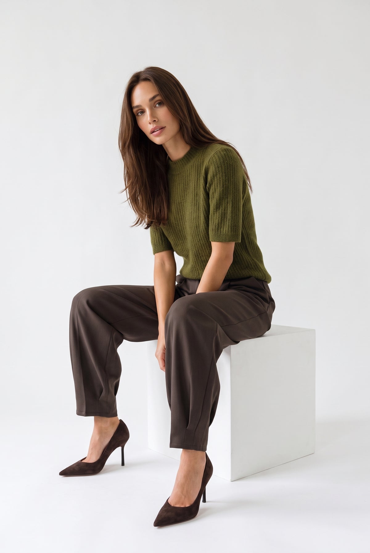 Pullover Gilda - Verde oliva Maglia donna