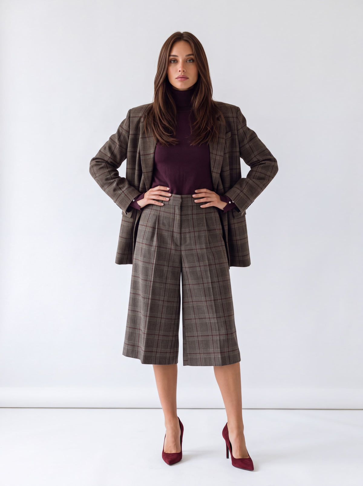 Tailleur Mazarine – Taupe / Bordeaux Tailleur donna