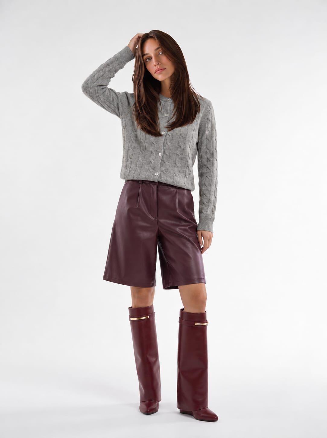 Bermuda Aline – Bordeaux Pantalone donna