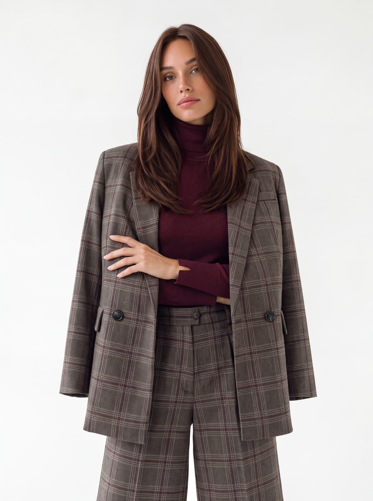 Tailleur Mazarine – Taupe / Bordeaux Tailleur donna