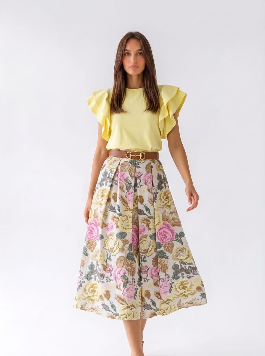 T-shirt Lumea - Giallo pastello donna