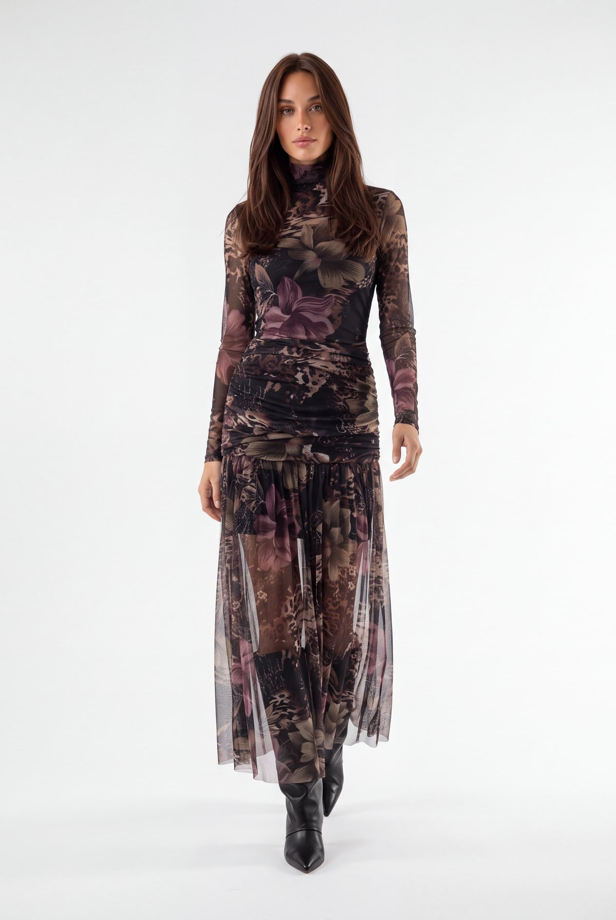 Abito Isabeau – Nero / Animalier Abito donna