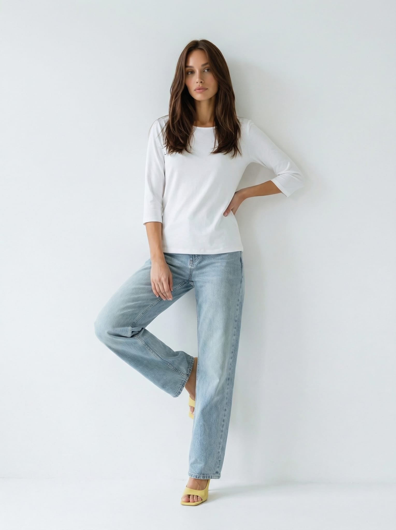 T-shirt Camilla basic – Bianco donna