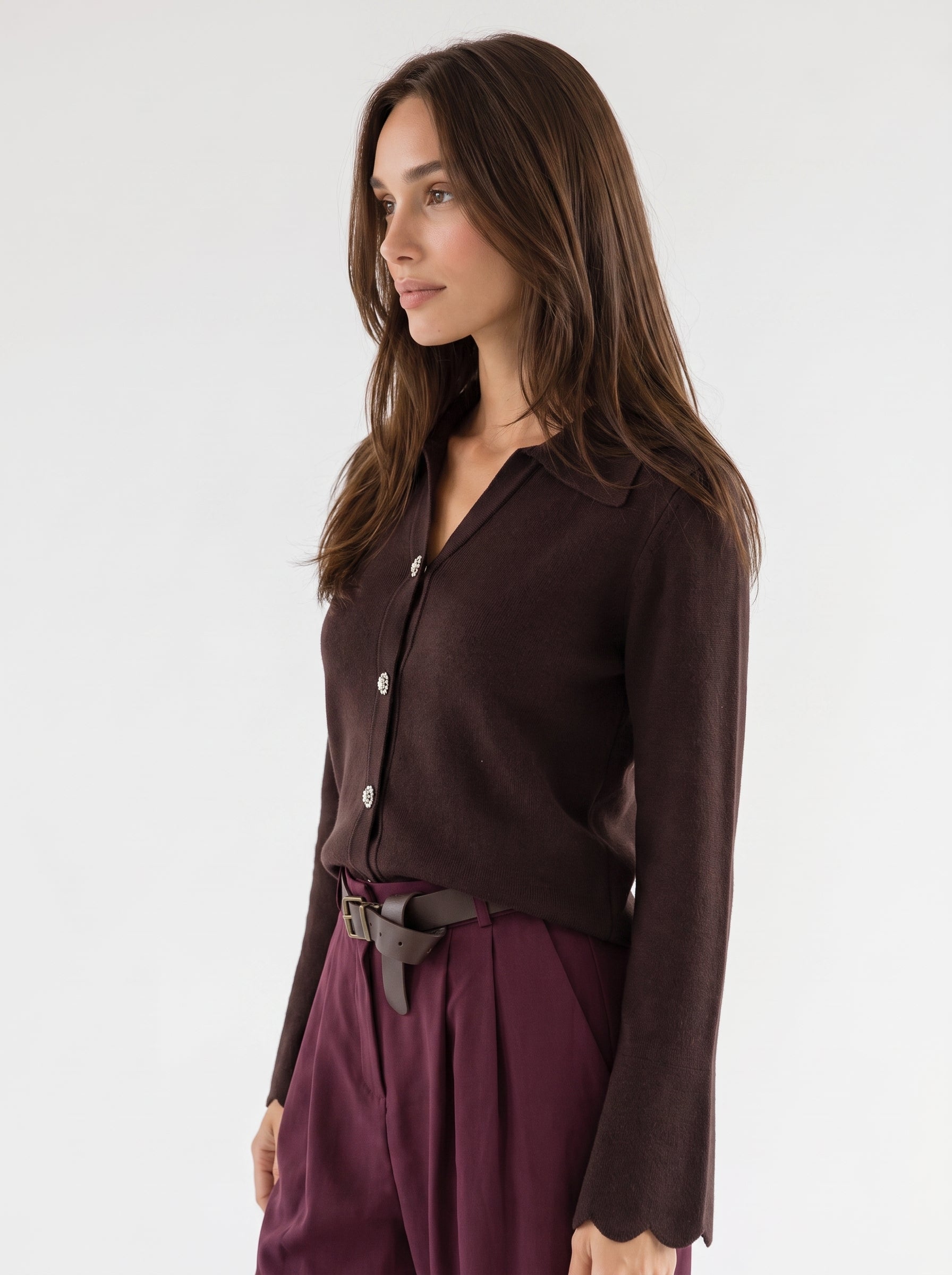 Cardigan Elodie - Marrone Cardigan donna
