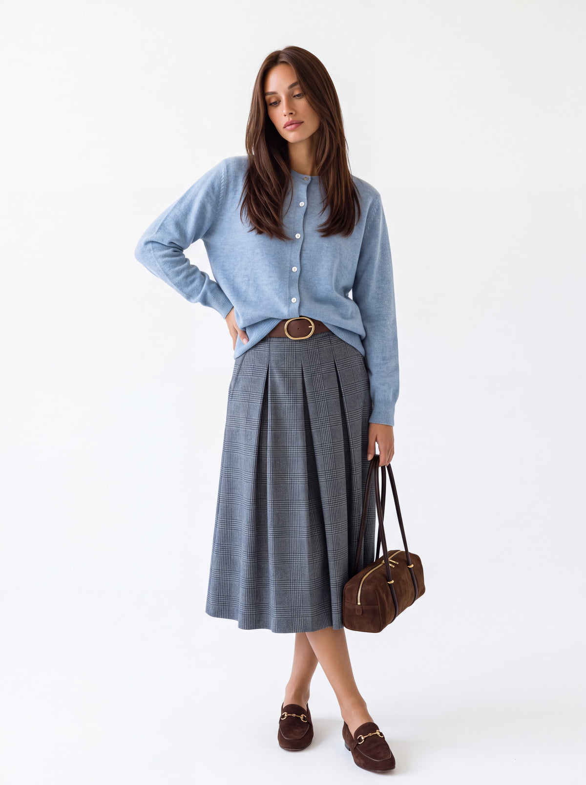 Gonna Élodie – Grigio Principe di Galles Gonna donna
