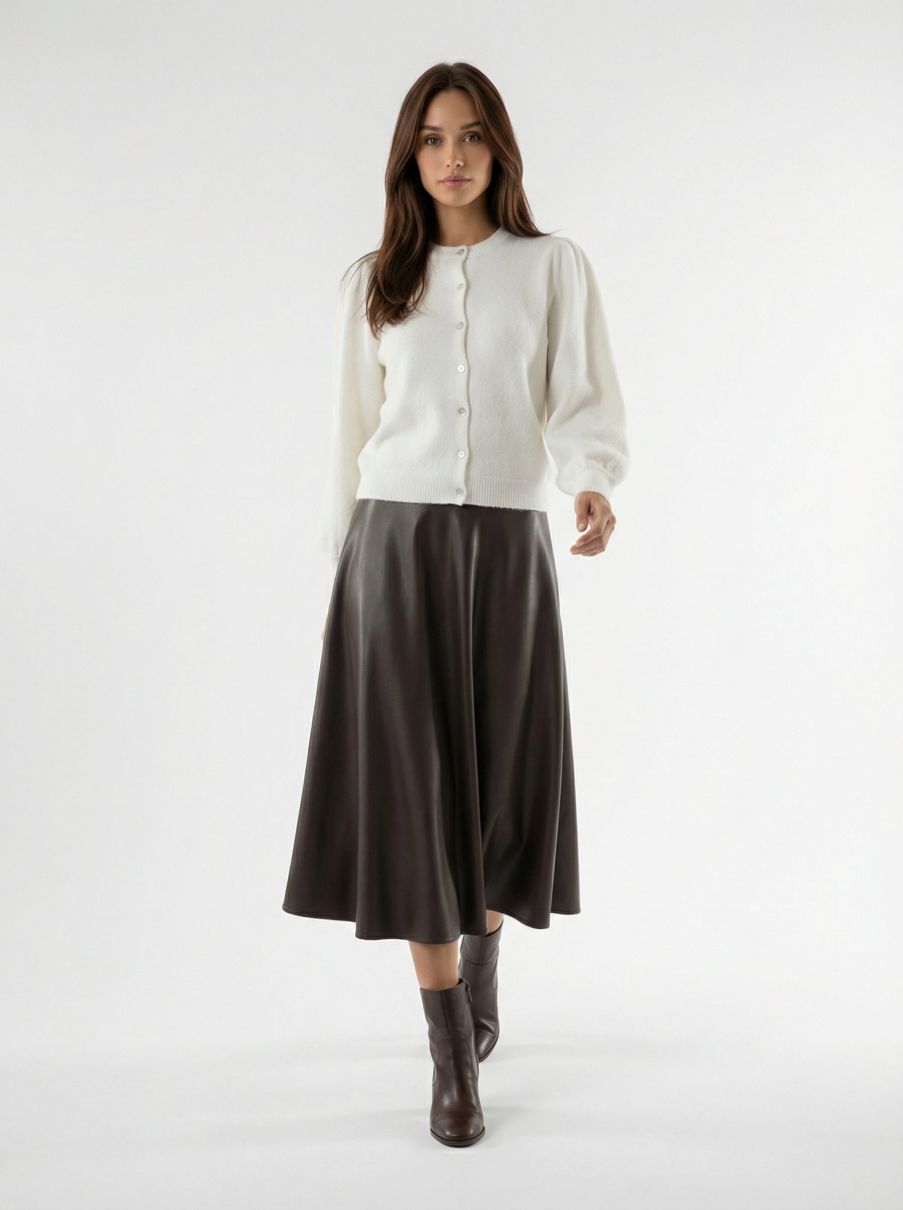 Mavi – Cardigan morbido in lana Panna donna