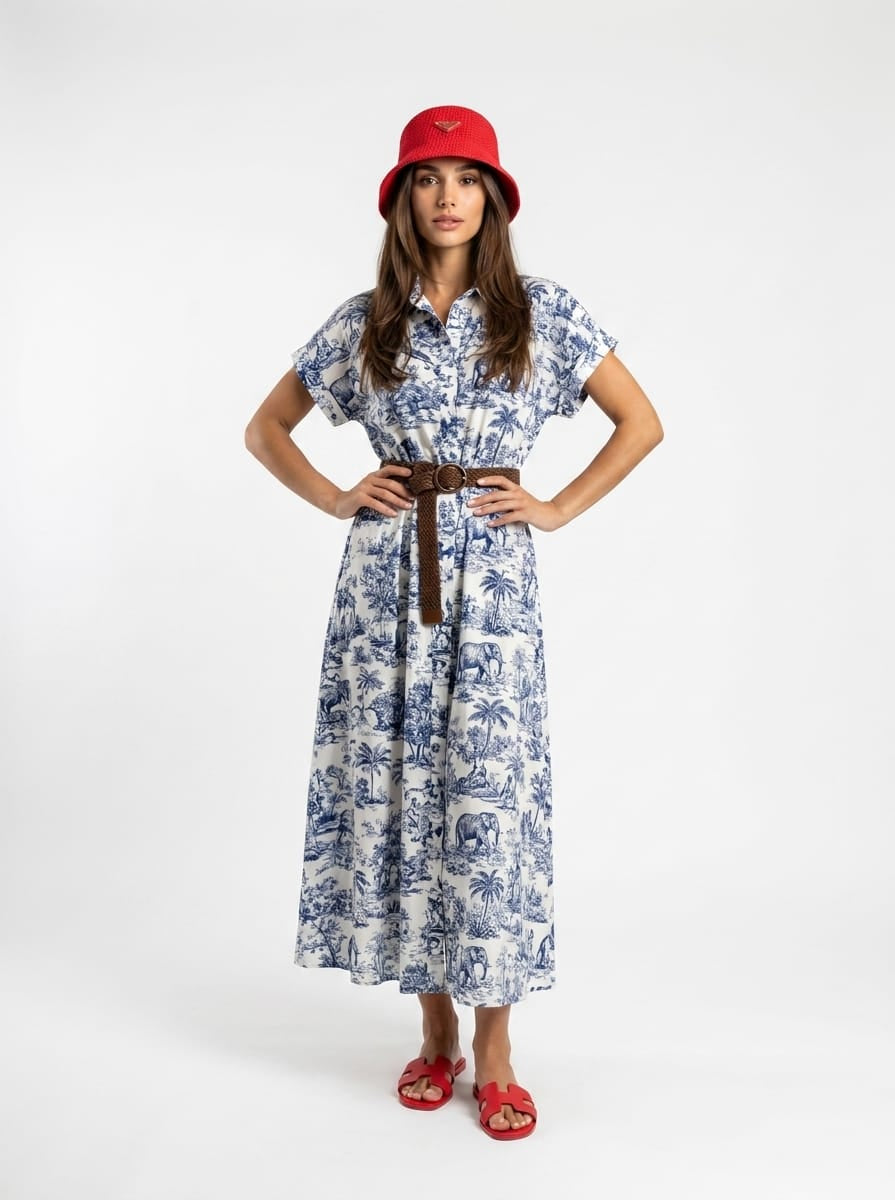 Abito Rachele - Toile de jouy donna
