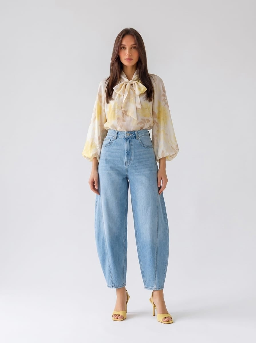 Camicia Foulard Elen - Giallo fantasia donna