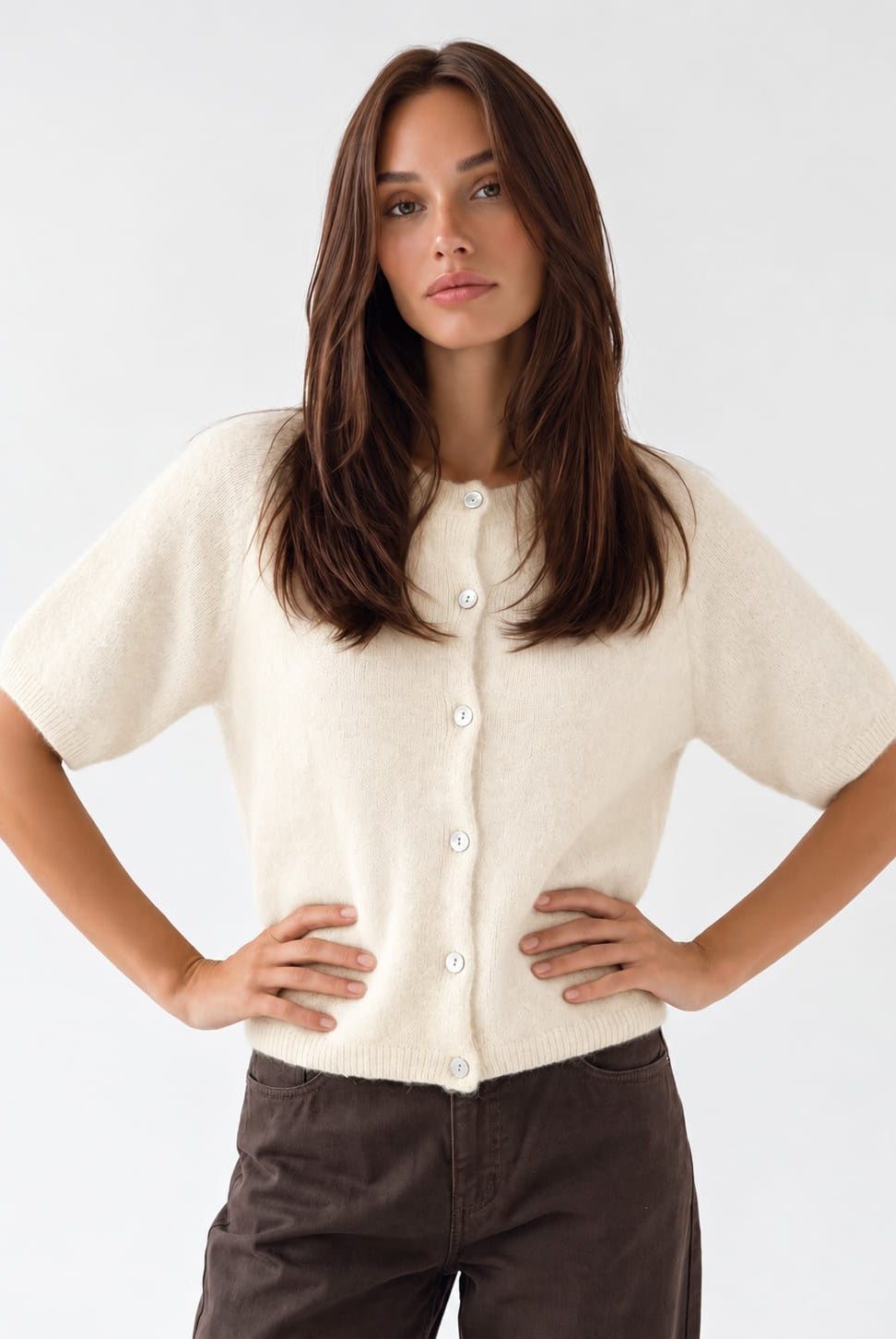 Cardigan Evania – Burro Cardigan donna