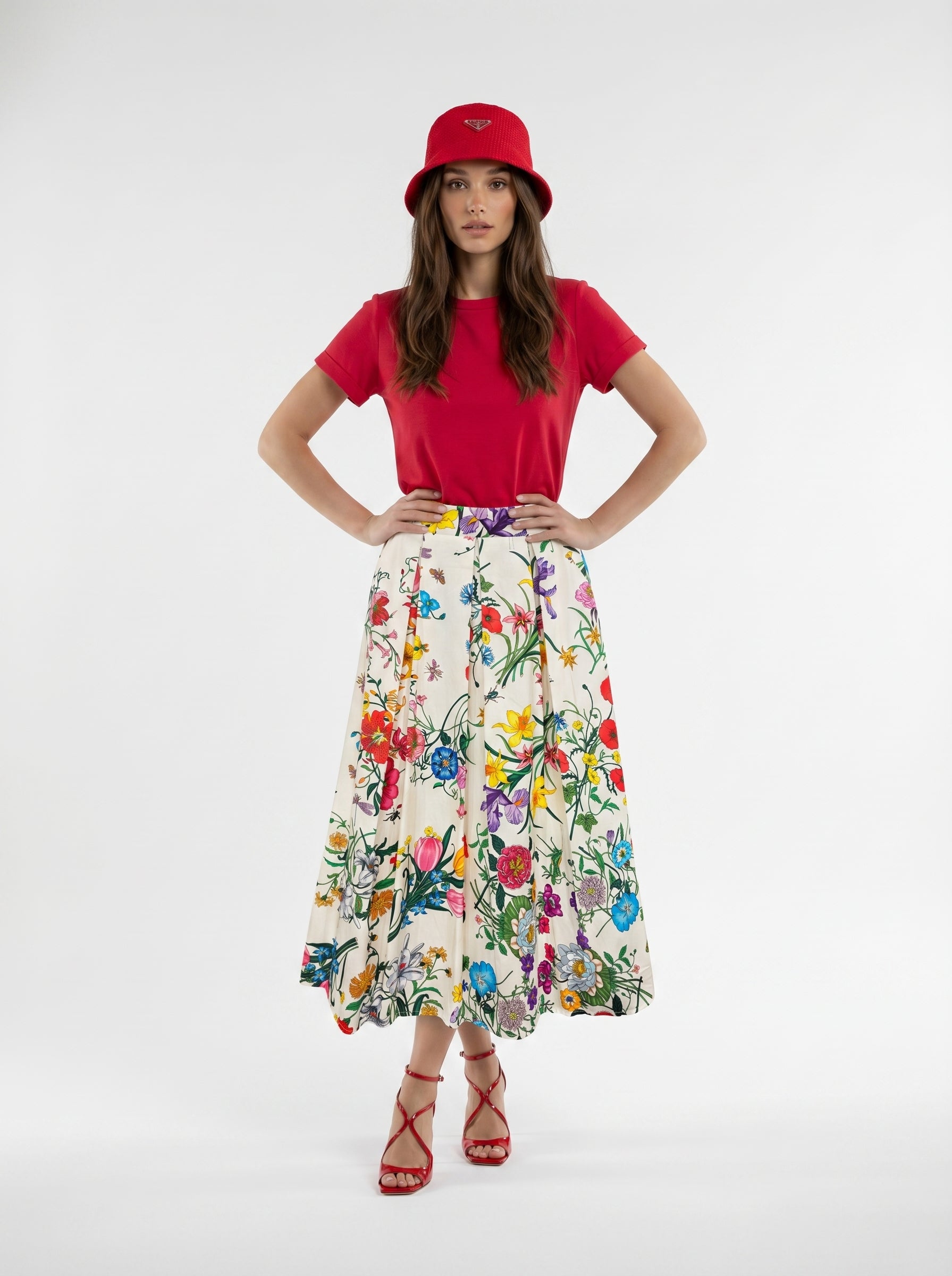 Gonna Fiora - Burro fiori di campo donna