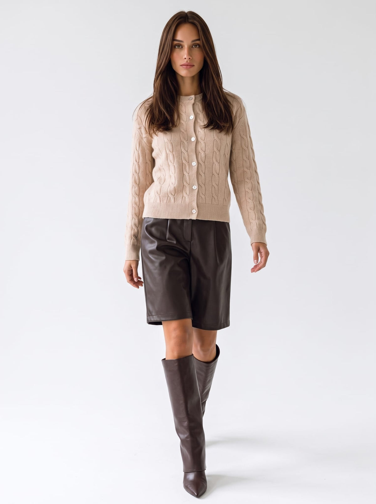 Cardigan Léonie - Rosa cipria Cardigan donna