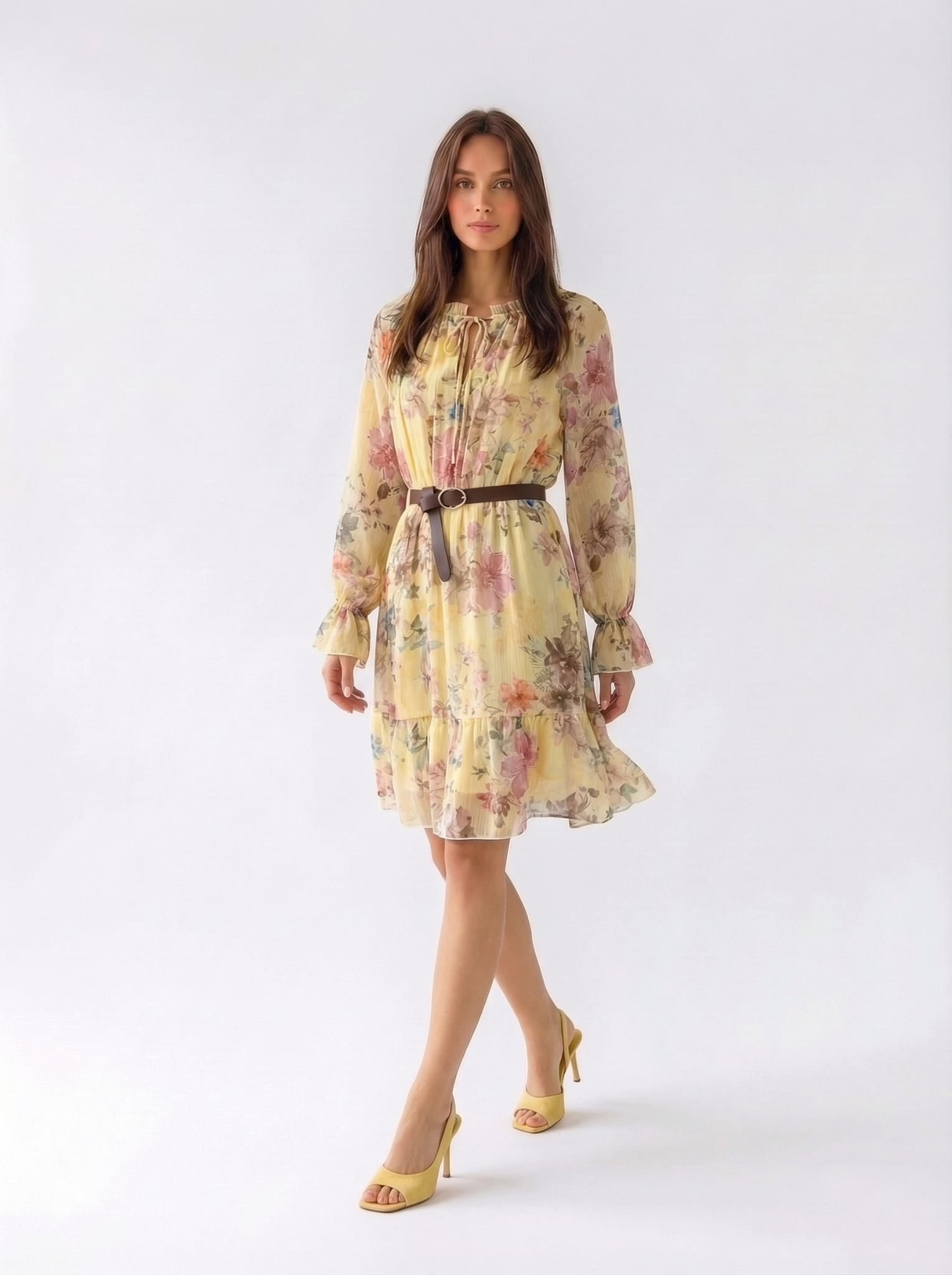 Abito Mirel - Giallo fantasia donna