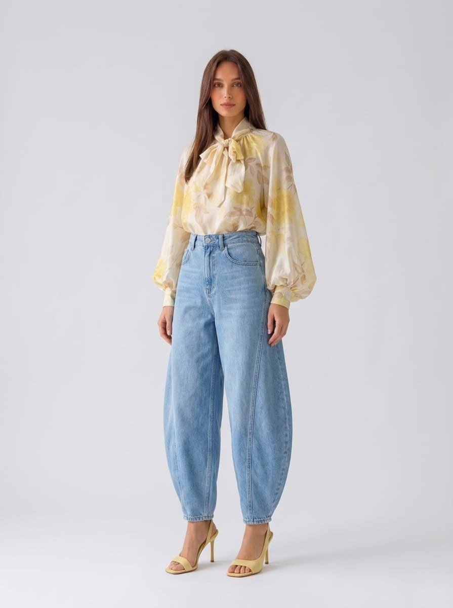 Camicia Foulard Elen - Giallo fantasia donna