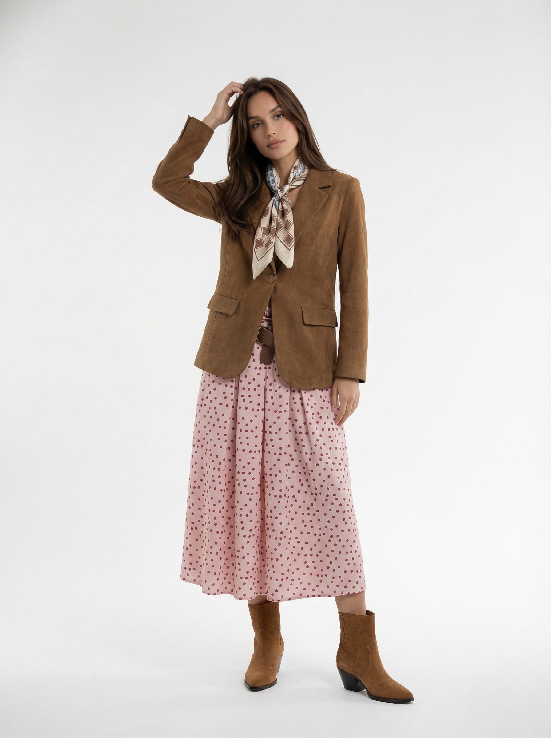 Giacca Vittoria monopetto effetto pelle – Cuoio donna