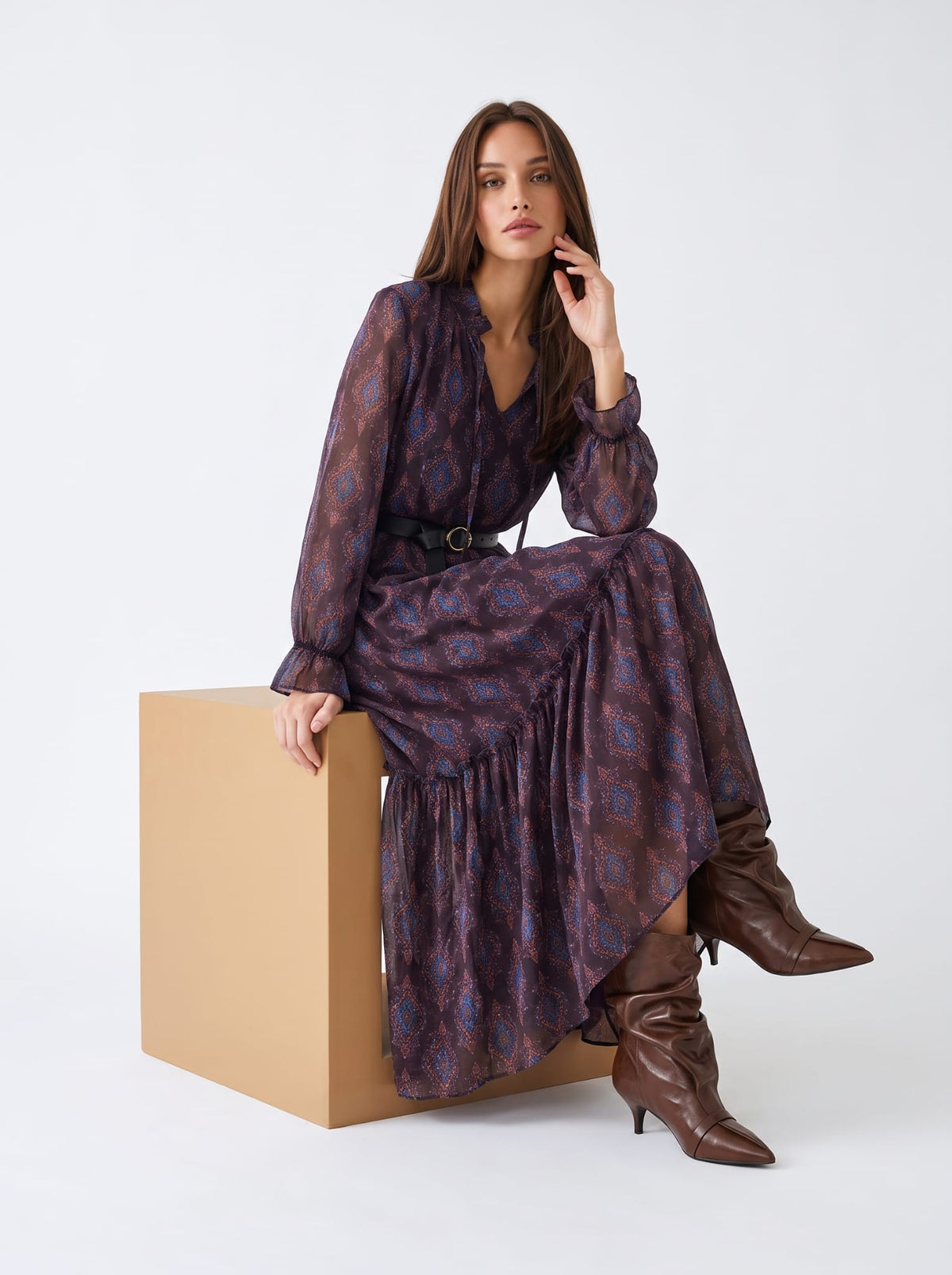 Abito Zelmira – Prugna Multicolor Abito donna