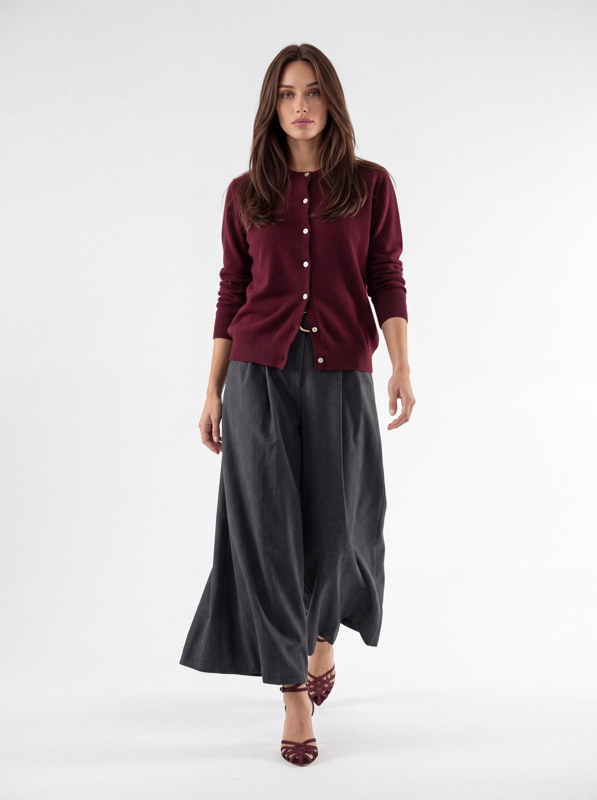 Cardigan Vivienne – Bordeaux Cardigan donna