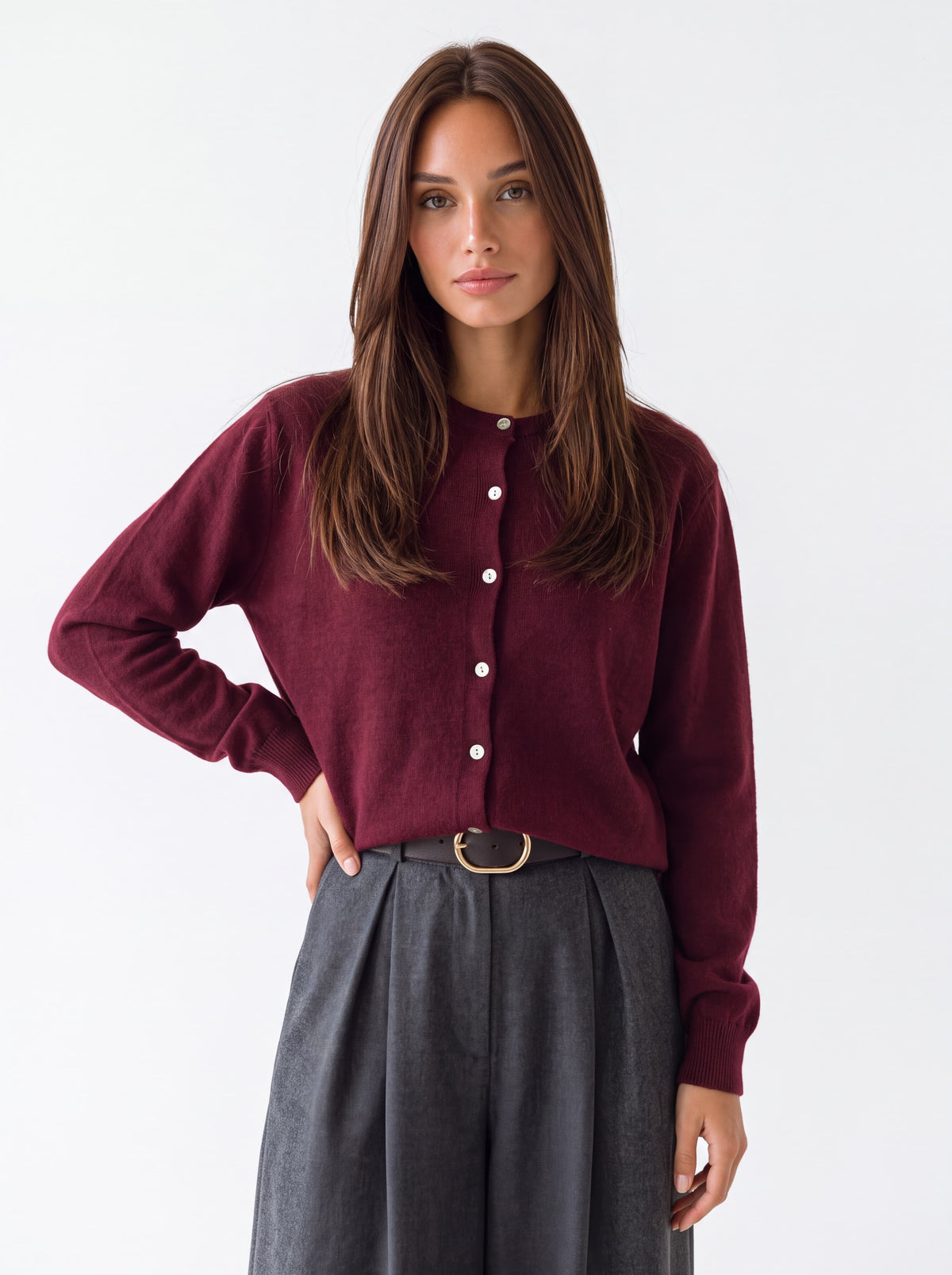 Cardigan Vivienne – Bordeaux Cardigan donna