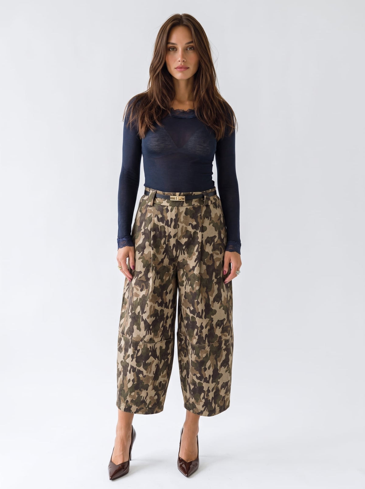 Pantalone Apolline – Camouflage Verde Pantalone donna