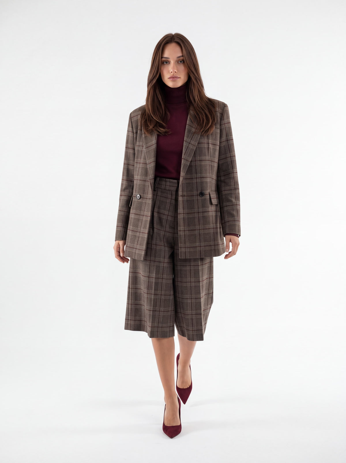 Tailleur Mazarine – Taupe / Bordeaux Tailleur donna
