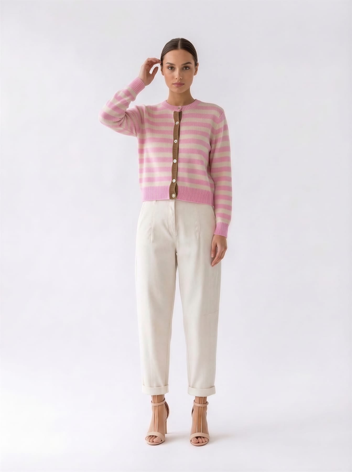 Pantalone Nilo baggy in canvas - Burro donna