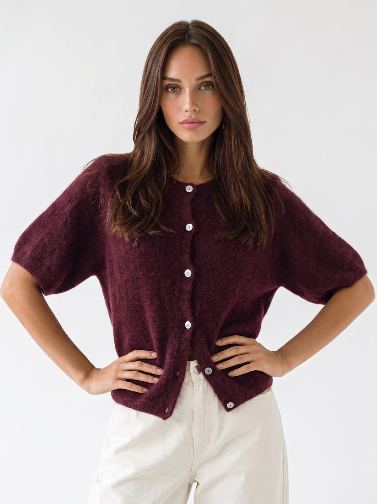 Cardigan Evania – Bordeaux Cardigan donna