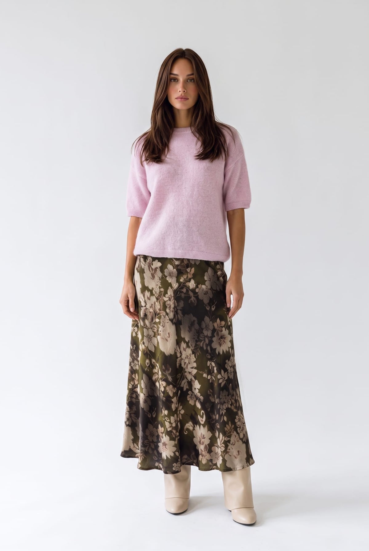 Gonna Vianne – Fantasia Verde Oliva Gonna donna